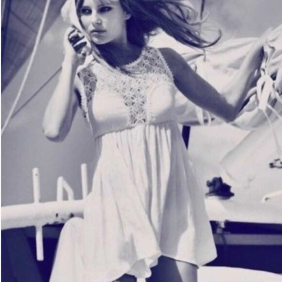 NWT Free People White Fiesta Summer Dress Size M - Picture 2 of 16